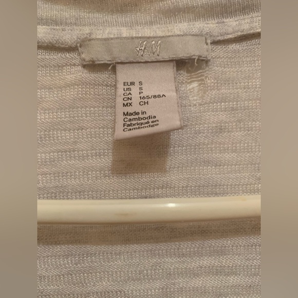 H&M Gray Marled Striped Effect Cardigan - Picture 3 of 3